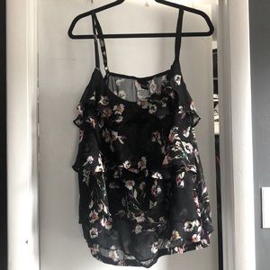 Torrid Size 3 Flowered Ruffle Top